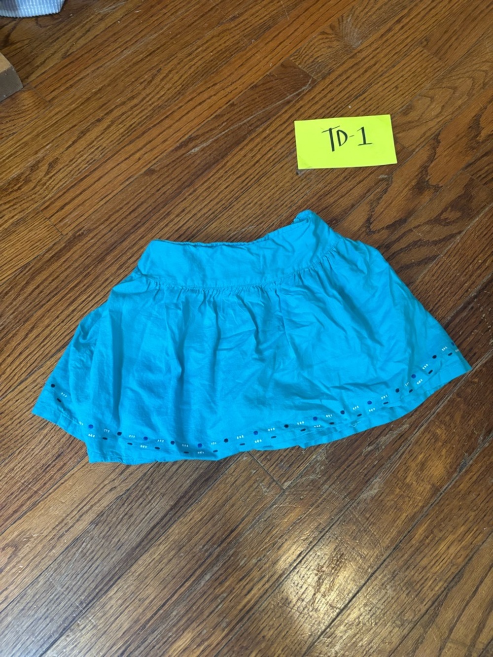 Gymboree Bright Turquoise Girl's Skirt with Eyelet Hem